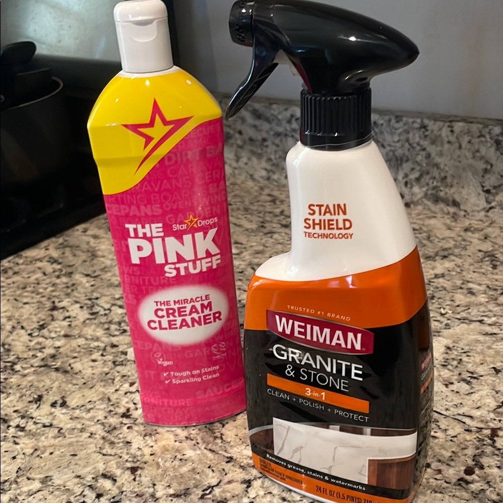 The Pink Stuff Cream Cleaner & Weiman Granite & Stone Cleaner Duo